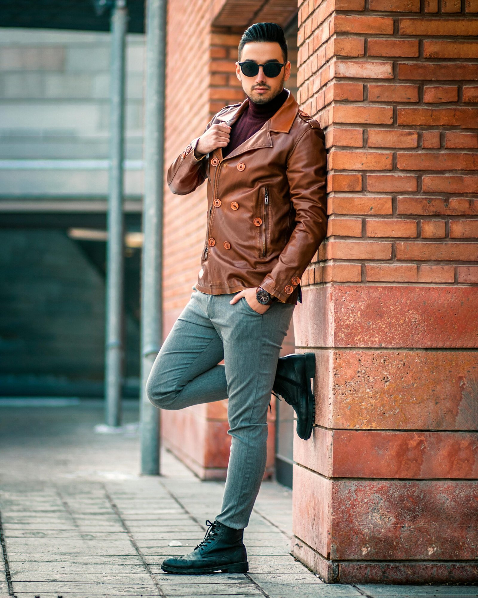 mens leather jacket
