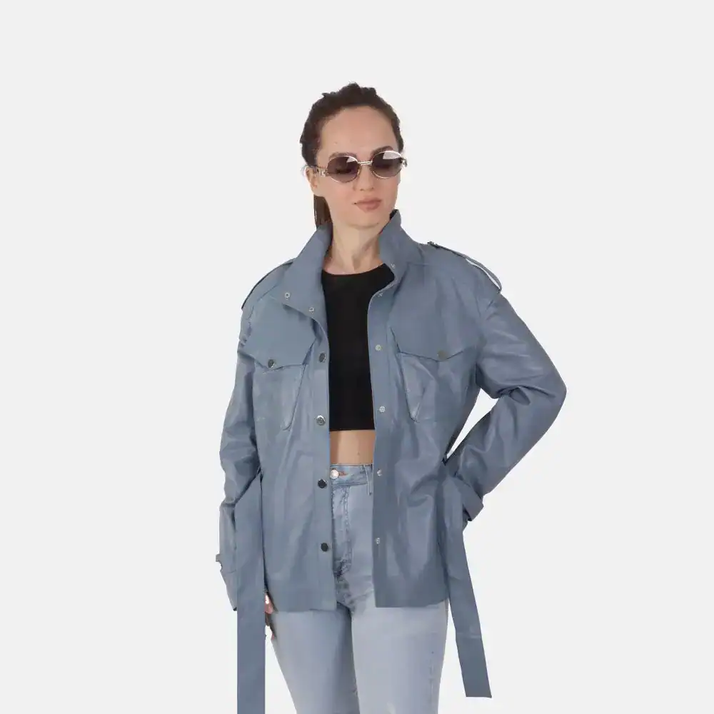 Premium black ebon hide leather jacket with stylish design and high-quality craftsmanship.